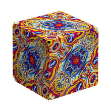 (Flame Pattern) Changeable Magnetic Magic Cube 3D Flip Puzzle Toys