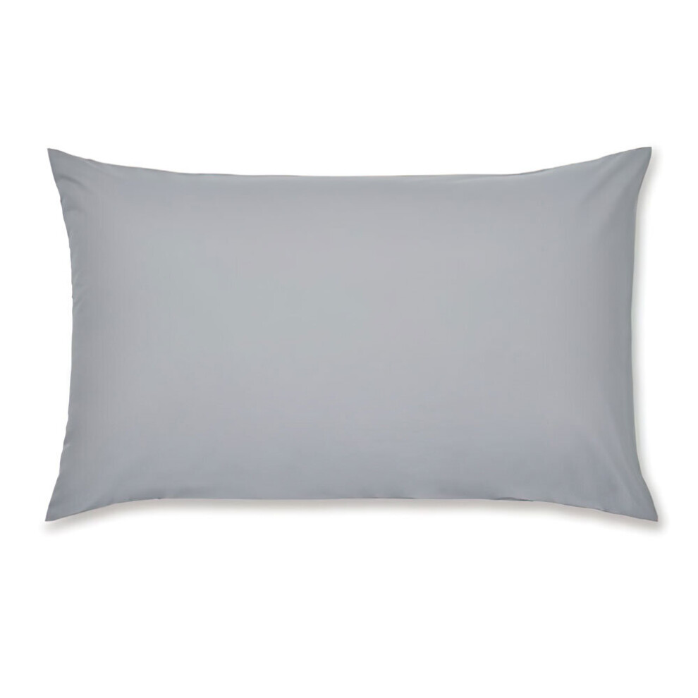 Catherine Lansfield (Grey) Easy Iron Percale Standard Pillow Cases, Pair