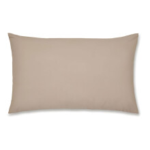 (Natural) Catherine Lansfield Easy Iron Percale Standard Pillow Cases, Pair