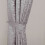 Homescapes (Grey) Velvet Jacquard Curtain Tie Back Pair 1