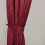 Homescapes (Wine Red) Velvet Jacquard Curtain Tie Back Pair 1