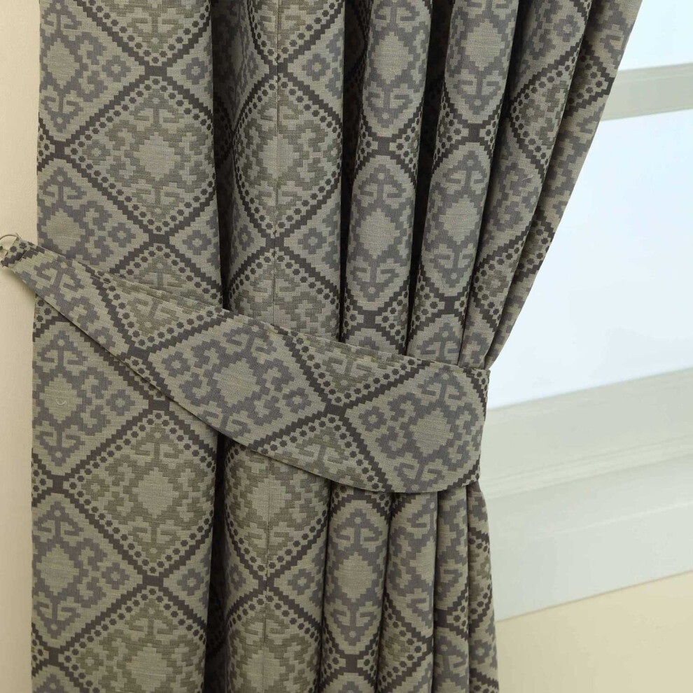 Aztec Jacquard Curtain Tie Back Pair