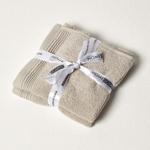 Homescapes (Face Cloth, Taupe) 100% Combed Egyptian Cotton 700 GSM