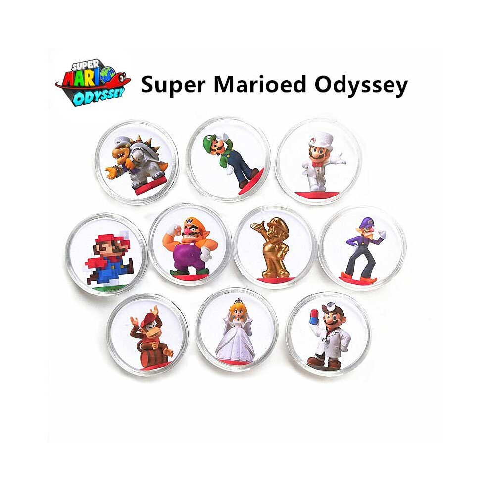 (Mini Circular Card) Super Mario Odyssey Amiibo for Nintendo Switch WIIU-image-OPC-P8SV5N9-NEW