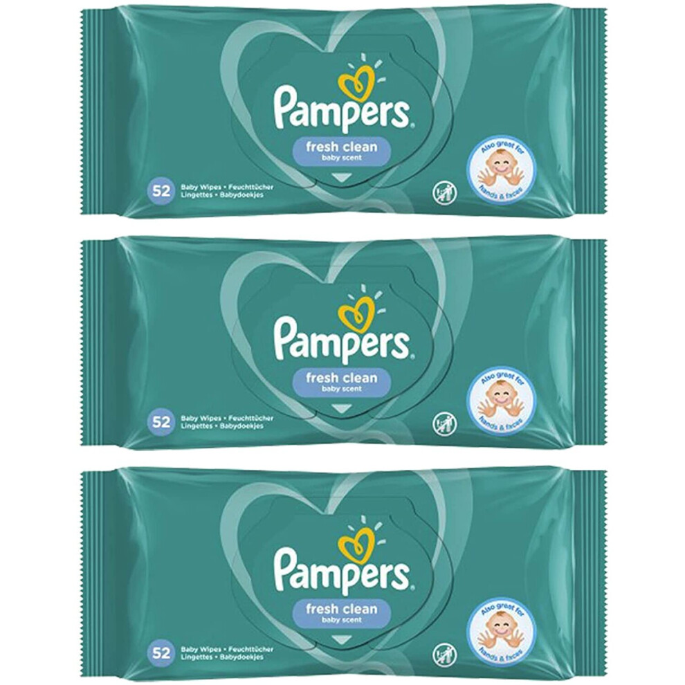 Pampers Baby Wipes - Fresh Clean - Pack of 3