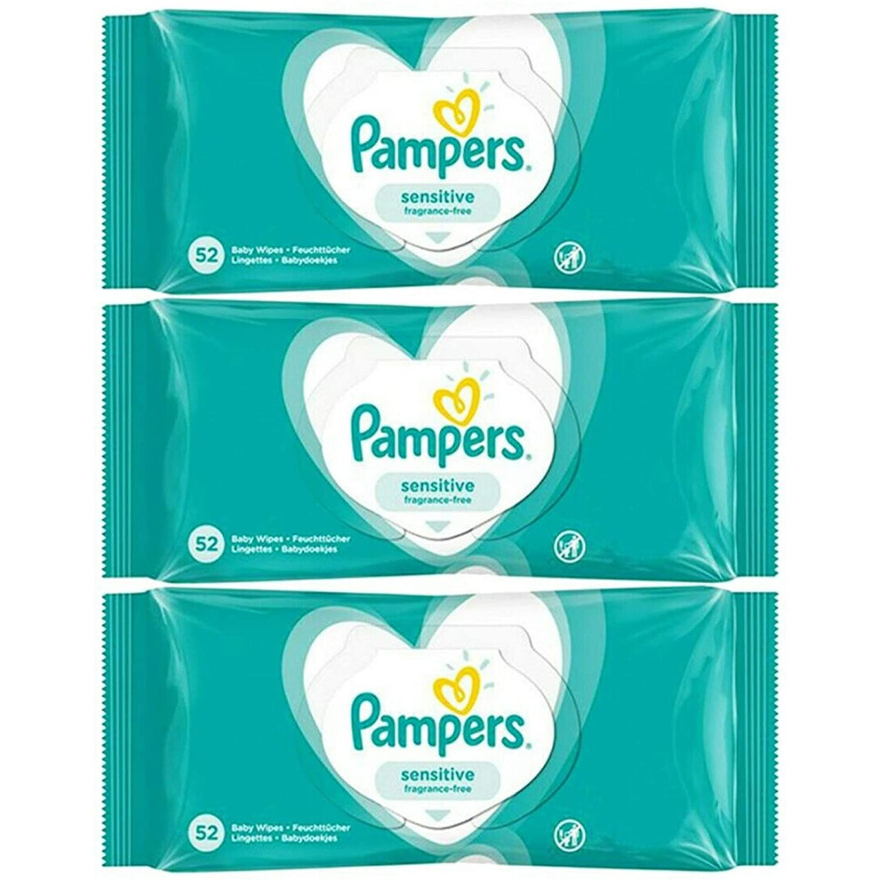 Pampers Baby Wipes - Sensitive - Pack of 3