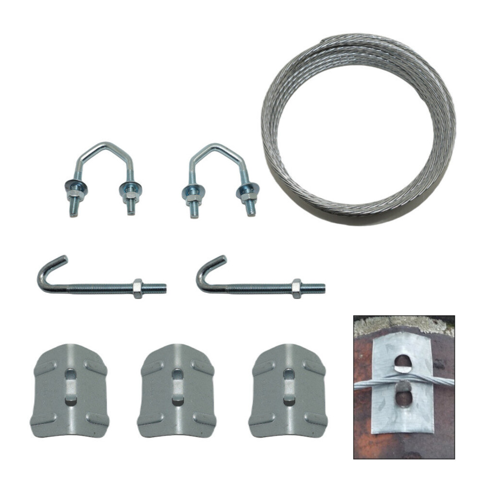 (1.75 Inch) Tv Aerial Lashing Wire Kit For Chimney Bracket Pole Mast 3713794192093