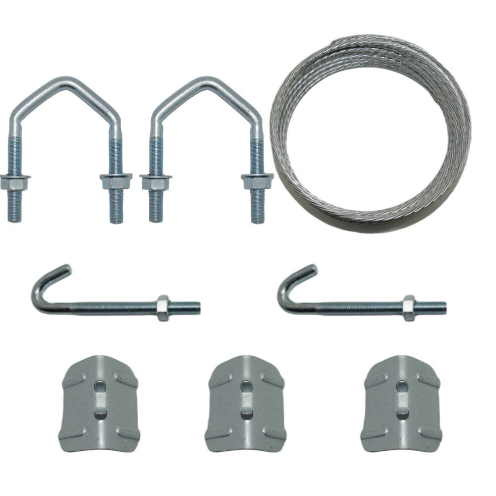 (2.5 Inch) Tv Aerial Lashing Wire Kit For Chimney Bracket Pole Mast 3713794192086