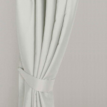 (Cream) Herringbone Chevron Curtain Tie Back Pair