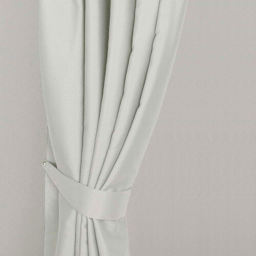 Homescapes (Cream) Herringbone Chevron Curtain Tie Back Pair
