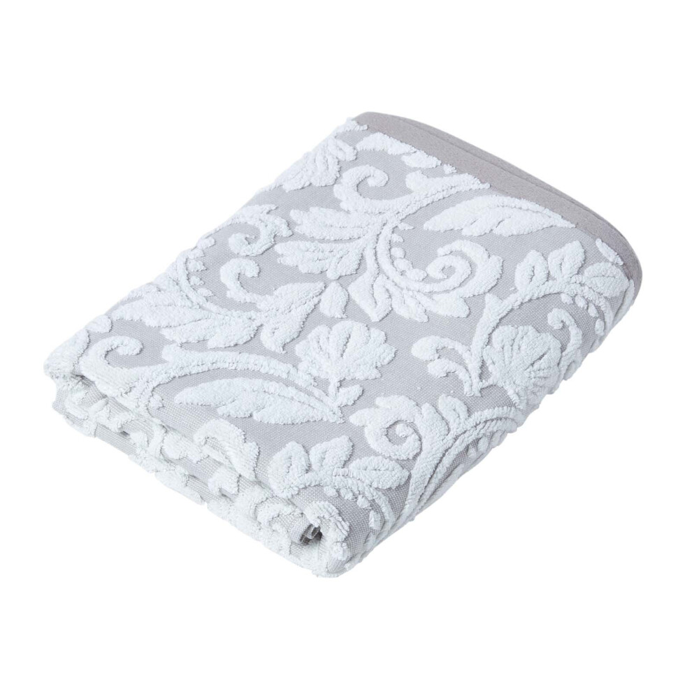 (Bath Towel, Beige) Damask 100% Turkish Cotton 600 GSM-image-OPC-P8SVJCM-NEW