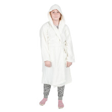 (Cream, 7-9 Years) Kids Hooded Egyptian Cotton Bathrobe