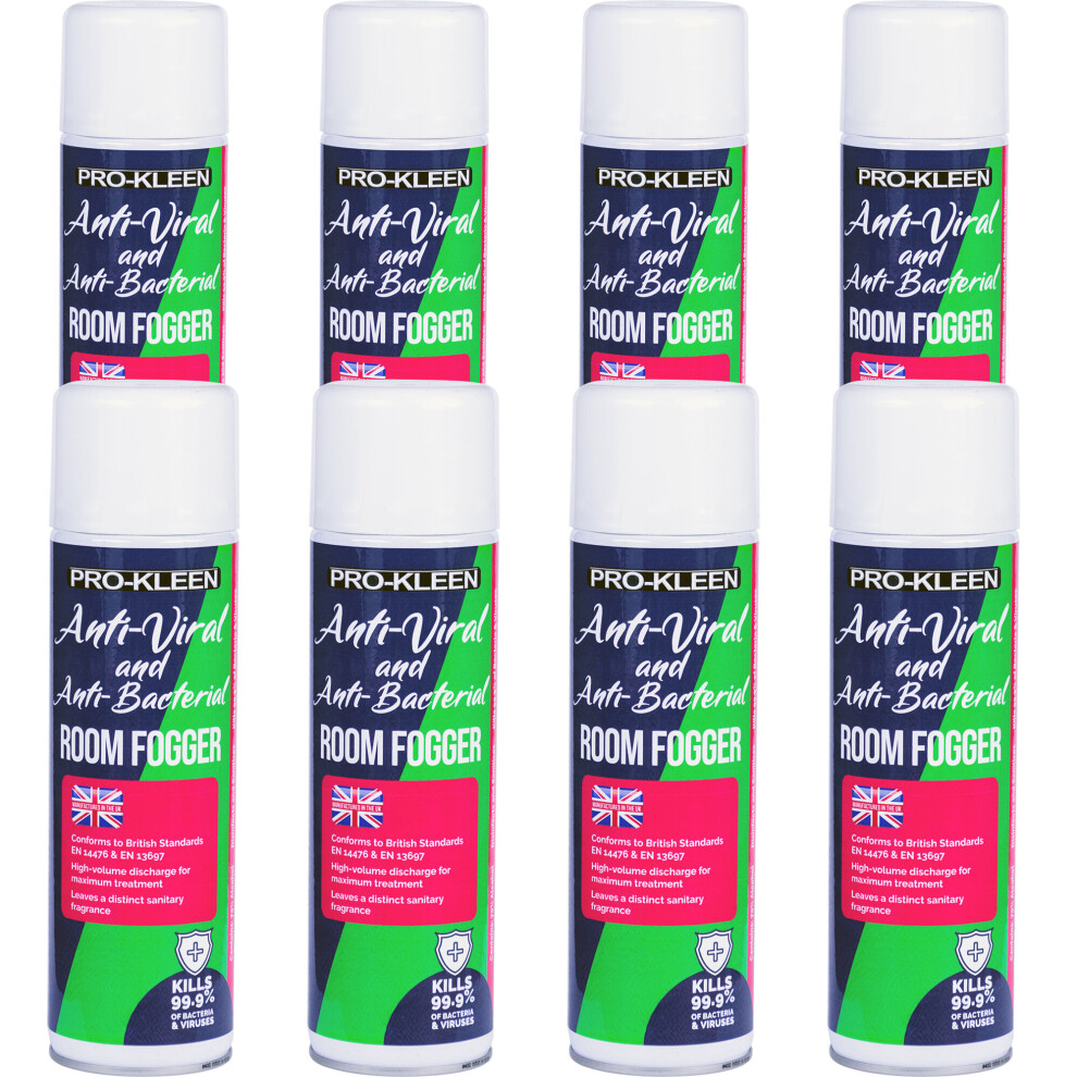 (8 x 500ml) Pro-Kleen Anti Viral & Anti Bacterial Room Fogger