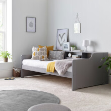 Tokyo Grey Guest Bed Day Bed With Bookshelves