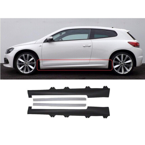 Vw Scirocco 2008-2018 Side Skirts With Moulding Complete R Style Conversion
