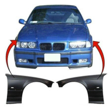 BMW 3 E36 Coupe 1996-1998 Front Wing Primed Pair Left & Right With Hole
