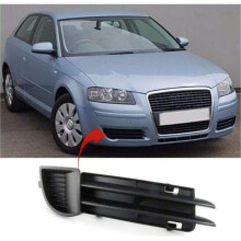 Audi A3 3Dr Hatch 2005-2008 Driver Side Front Bumper Fog Grille No Lamp Hole