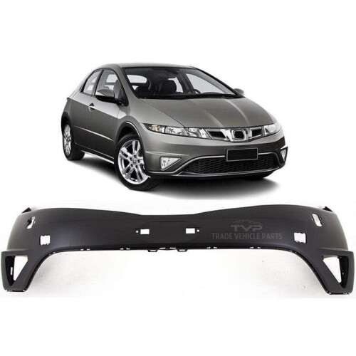 Honda Civic Hatchback 2005-2012 Front Bumper Primed With Washer Jet Hole