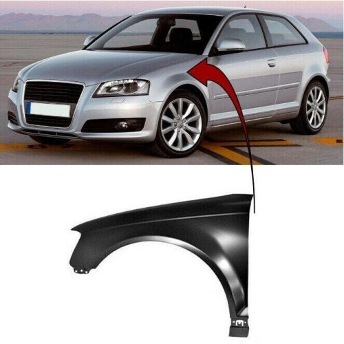 Audi A3 S3 Hatchback 2008-2012 Cabriolet 2008-2013 Front Wing Passenger Side Primed Not For RS3