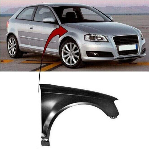 Audi A3 Hatchback 2008-2012, Cabriolet 2008-2013 Front Wing Driver Side Primed Not For S3 & RS3