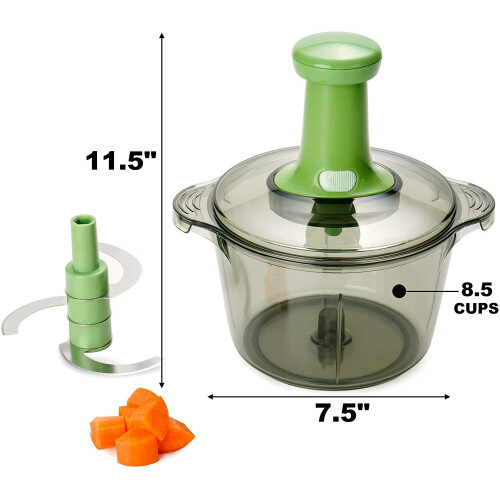 Brieftons Express Food Chopper Litre Quick Manual Hand Held Chopper To Chop Vegetables