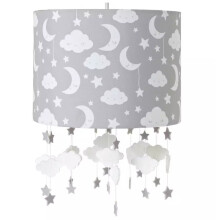 (Grey) Cloud & Stars Moon Grey or Yellow Baby Light Shade Children's Kids Room