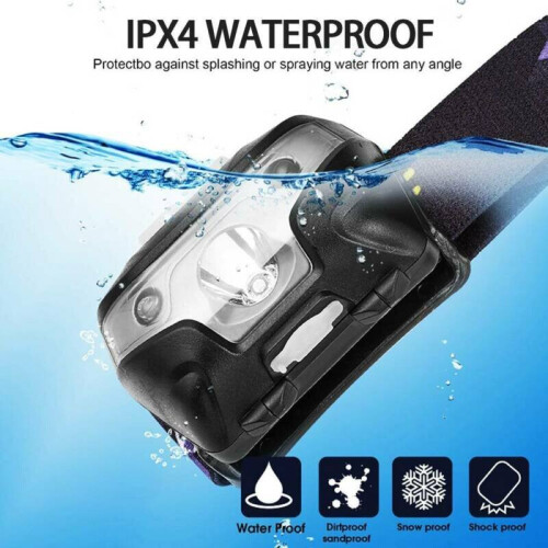 Super Bright Waterproof Head Torch Headlight LED CREE USB Rechargeable Headlamp 2