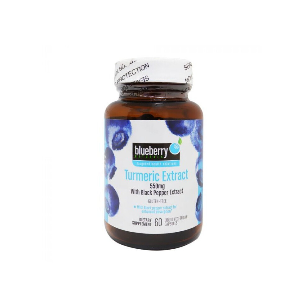 Blueberry Naturals Turmeric 550 Mg Liquid Vegetarian Capsules 60S