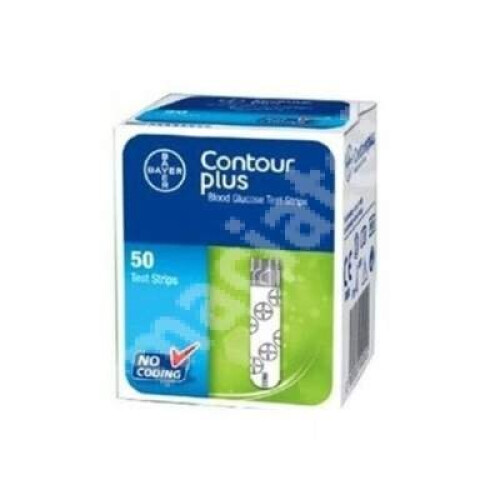 Bayer Contour Plus , glucose strips, 50 pieces, Bayer