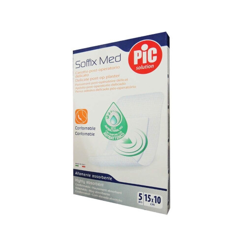 (10 cm x 8 cm) Pic Soffix Med Delicate Post-op Plaster 5's 2