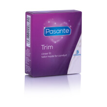 3 x Pasante Trim Condoms | Closer Fit Snug Fit Small Size Condoms |