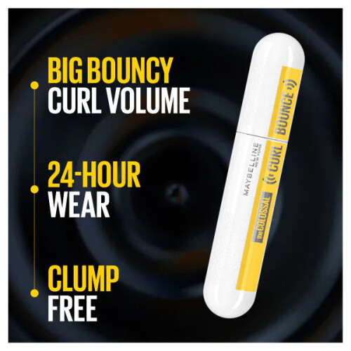 Maybelline Maybelline Colossal Curl Bounce Mascara Very Black: 24-Hour Curl, Smudge-Resistant, Clump-Free, No Curler Needed 1