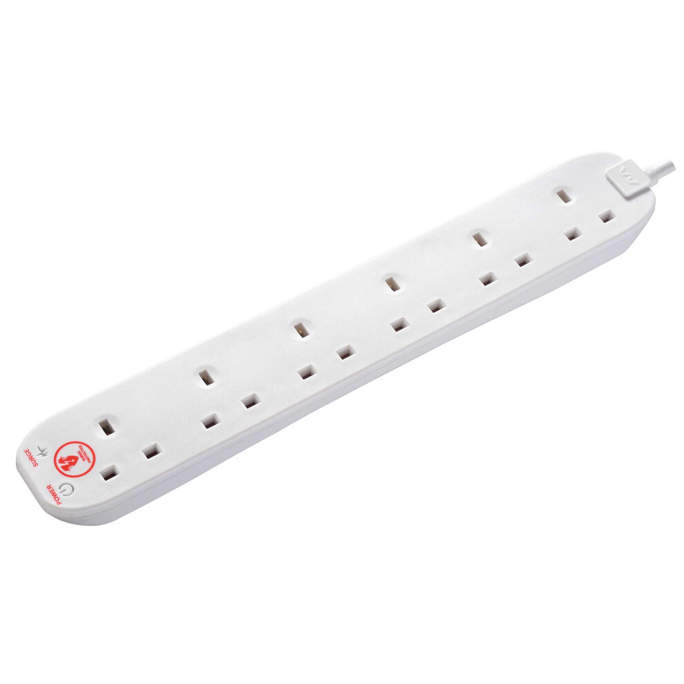 Masterplug 6-Socket Extension Lead - 2M 5015056607252