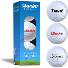 Shanker Golf Balls - Rude Branded Horrible Balls - Funny Joke Gift for Golfers