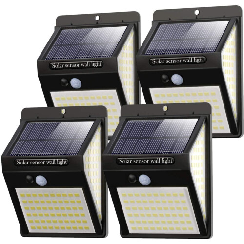 [4 Pack] 140LED ηλιακά φώτα ασφαλείας υπαίθρια, Litogo ηλιακή κίνηση αισθητήρα φώτα 270