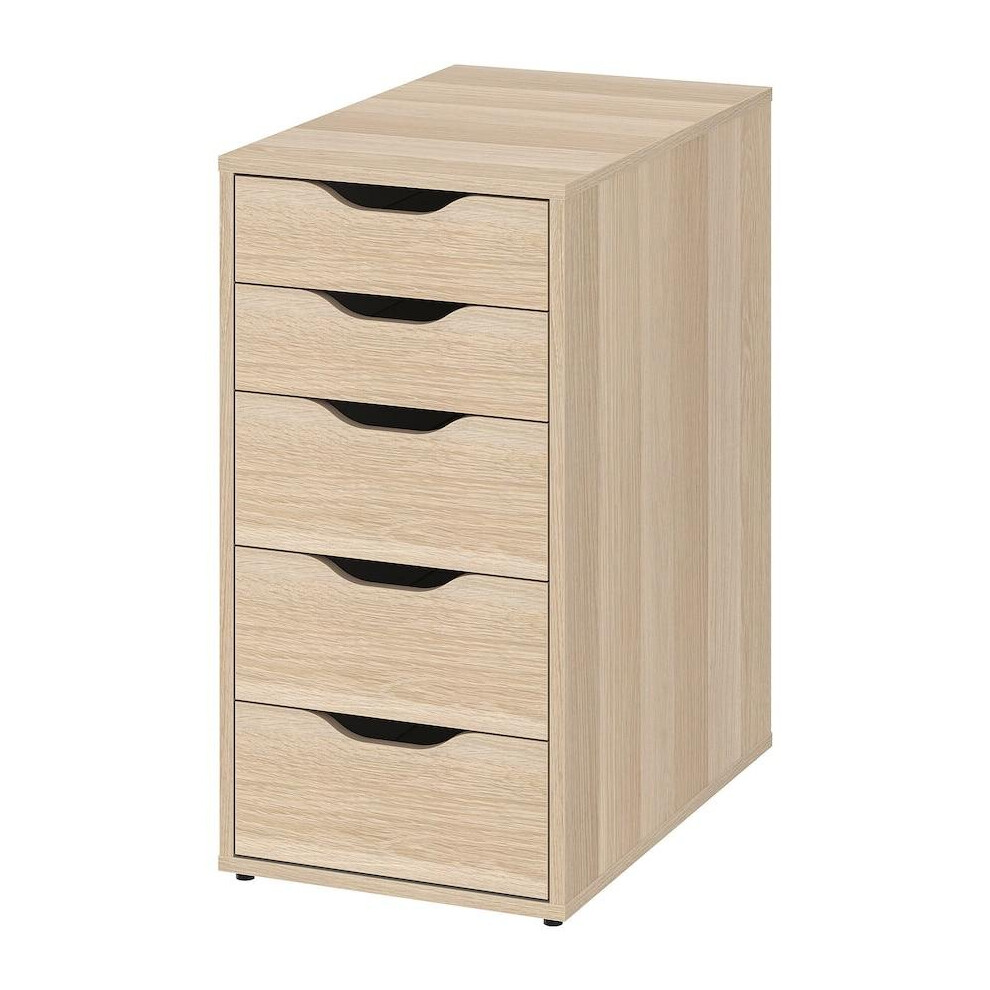 ALEX Drawer unit, white stained/oak effect 36x70 cm