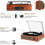 Mersoco Bluetooth Turntable Vinyl Record Player with Stereo Speakers 6