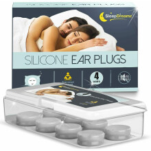 Silicone Ear Plugs for Sleeping 4 Pairs of Noise Cancelling Ear Plugs
