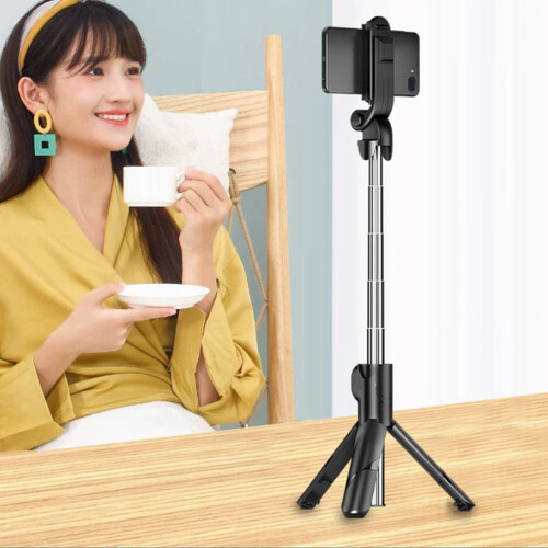 (White) Bluetooth Wireless Selfie Stick Extendable Monopod Tripod with Remote Shutter 2