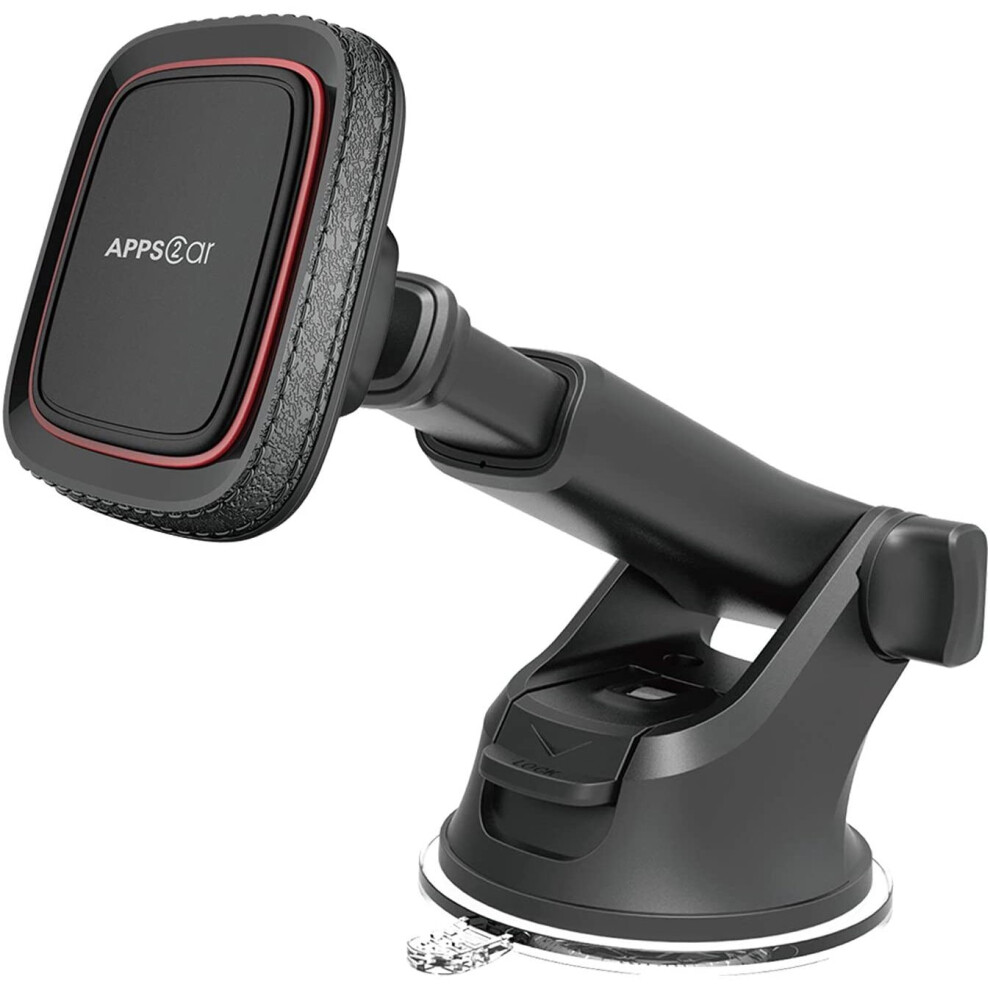 Apps2car Magnetic Phone Car Mount Universal Dashboard Windscreen Industrial-Strength Suction Cup Car Phone Mount Holder With Adjustable Telescopic Arm