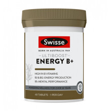 Swisse Ulti Boost Energy B+ with B3, B5 & B12 - 40 Tablets (Best Before March 2023)