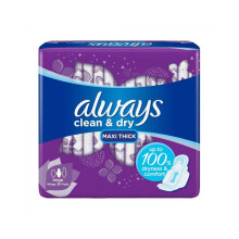 Always Clean & Dry Large Wings Pads Quickly Locks Away Moisture 30's 12630