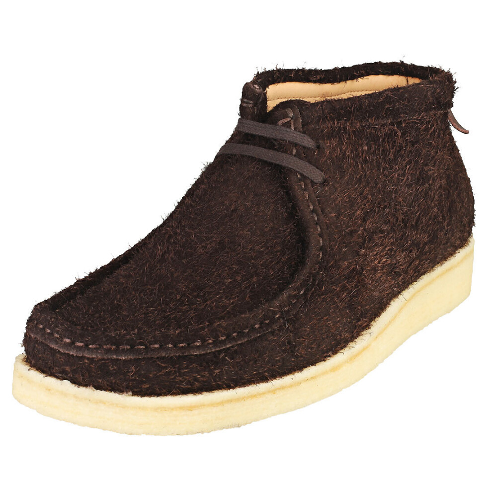 Ted Baker Mihcky Mens Moccasin Boots in Brown Chocolate - Size 12 UK