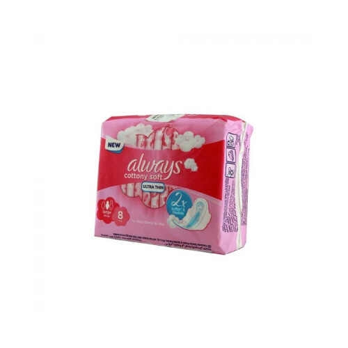 Always Always Cottony Soft Ultra Thin Large With Wings Pads 8's 2