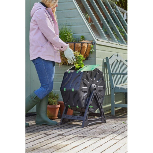 Compost Tumbler Smart Garden GroZone 17 Gallon Drum Outdoor 6512008