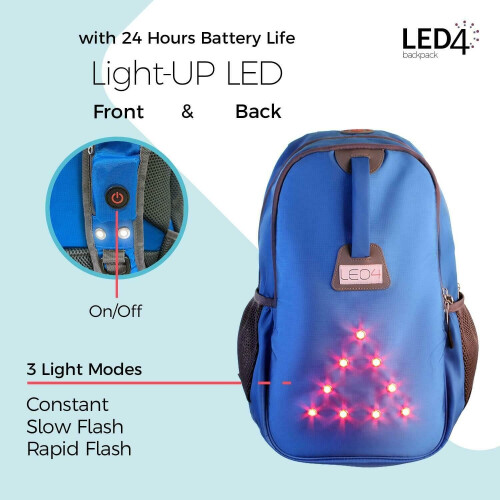 LED4 Outdoor Backpack Light Up LED-For Cycling, Hiking, Camping, Travelling