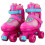 GEEZY (Pink Medium UK 2-4) GEEZY Kids' Adjustable 4-Wheel Roller Skates 6
