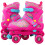GEEZY (Pink Medium UK 2-4) GEEZY Kids' Adjustable 4-Wheel Roller Skates 7