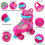 GEEZY (Pink Medium UK 2-4) GEEZY Kids' Adjustable 4-Wheel Roller Skates 2