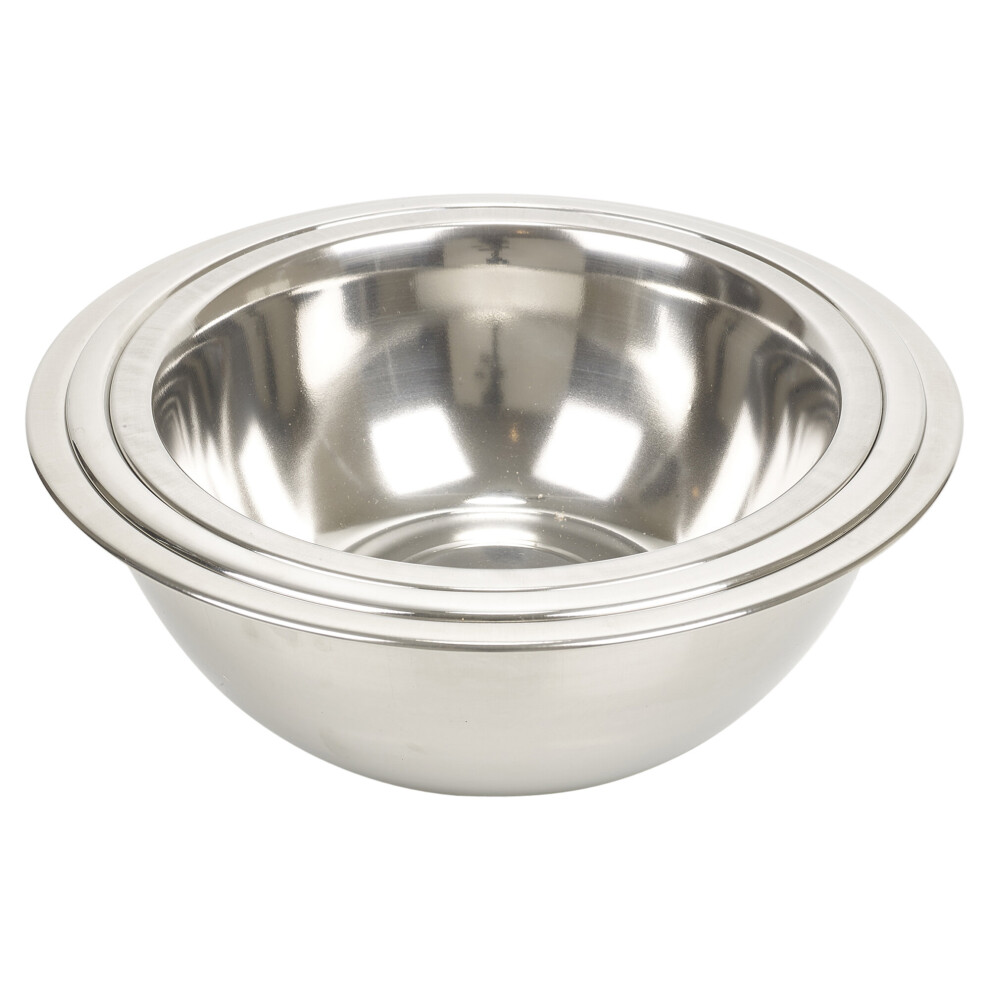 3pc Stainless Steel Deep Mixing Bowl Caterer Salad Spaghetti Pasta